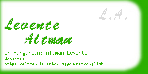 levente altman business card